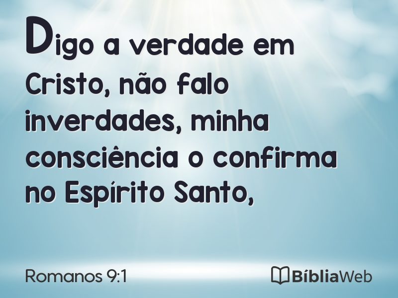 Romanos 9:1 em imagem para compartilhar