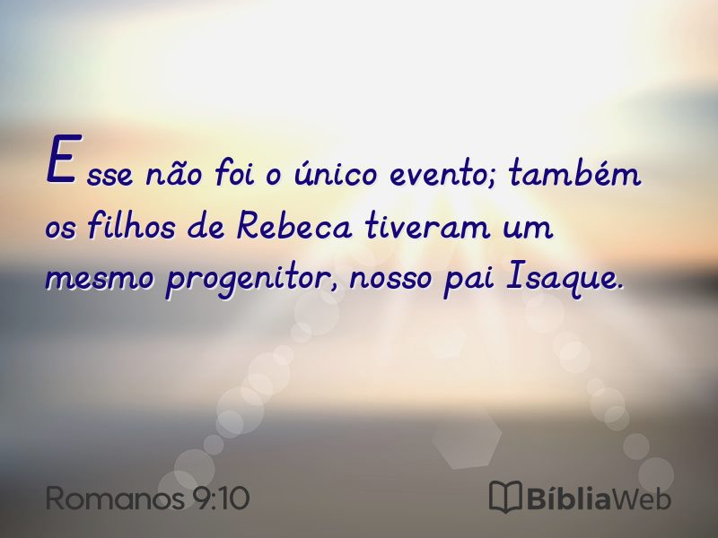 Romanos 9:10 em imagem para compartilhar