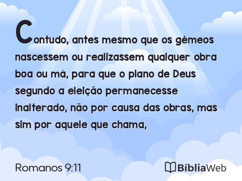 Romanos 9:11 em imagem para compartilhar