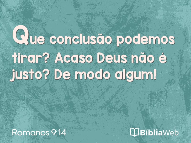 Romanos 9:14 em imagem para compartilhar