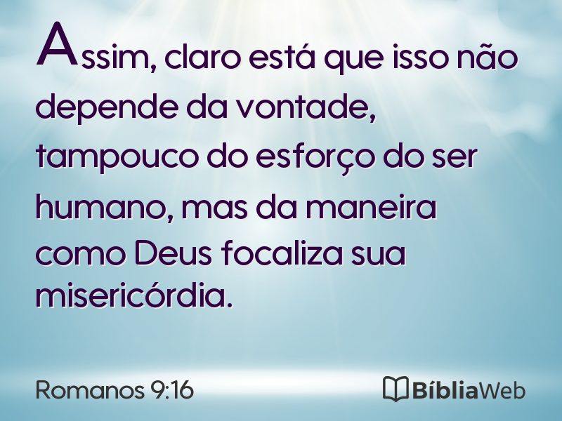 Romanos 9:16 em imagem para compartilhar