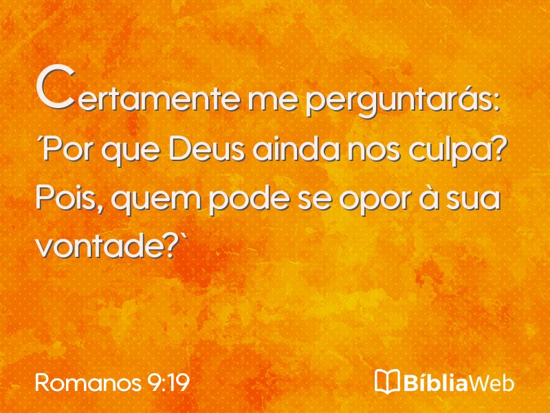 Romanos 9:19 em imagem para compartilhar
