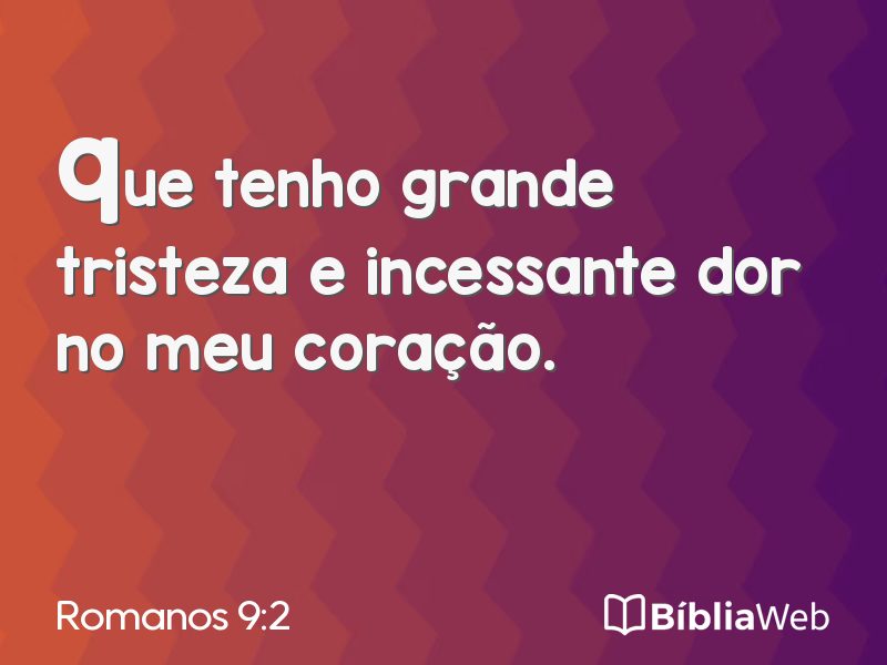 Romanos 9:2 em imagem para compartilhar