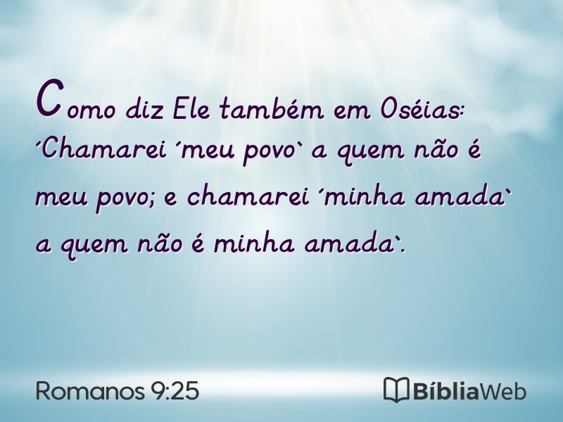 Romanos 9:25 em imagem para compartilhar