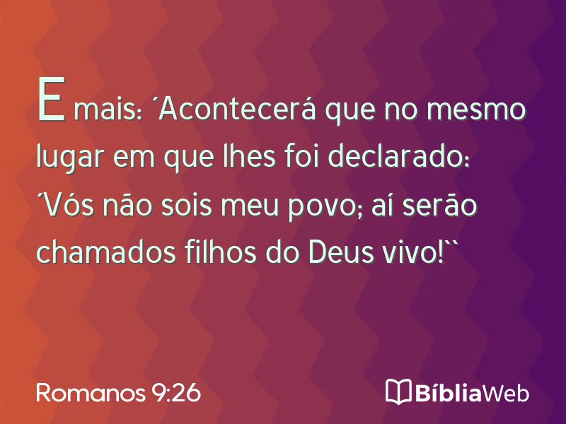 Romanos 9:26 em imagem para compartilhar