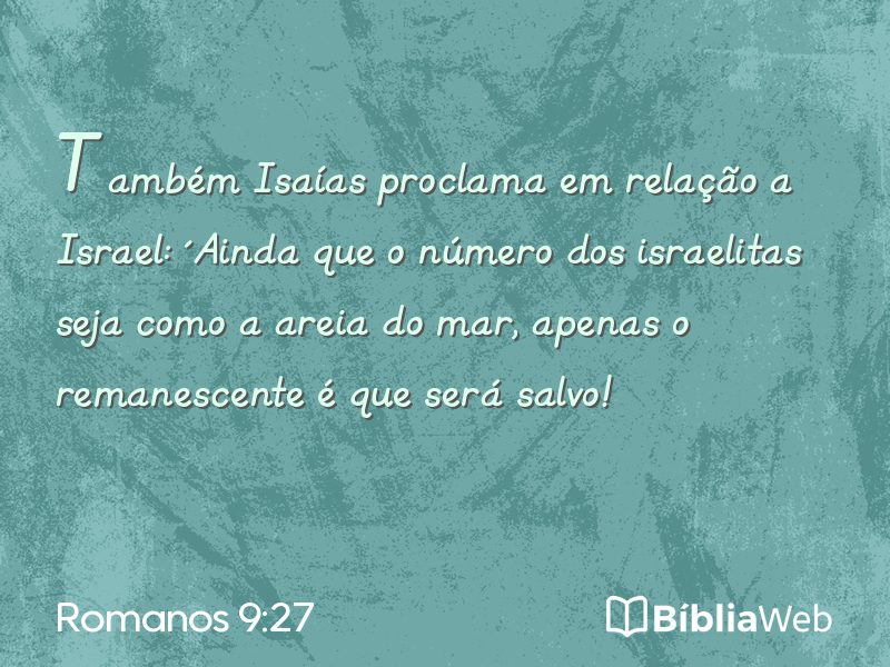 Romanos 9:27 em imagem para compartilhar