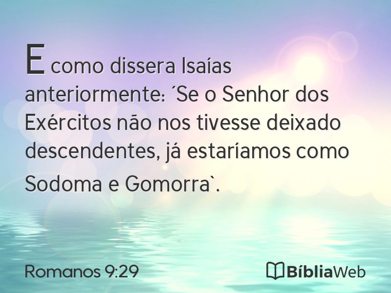 Romanos 9:29 em imagem para compartilhar