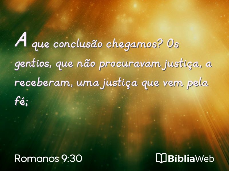 Romanos 9:30 em imagem para compartilhar
