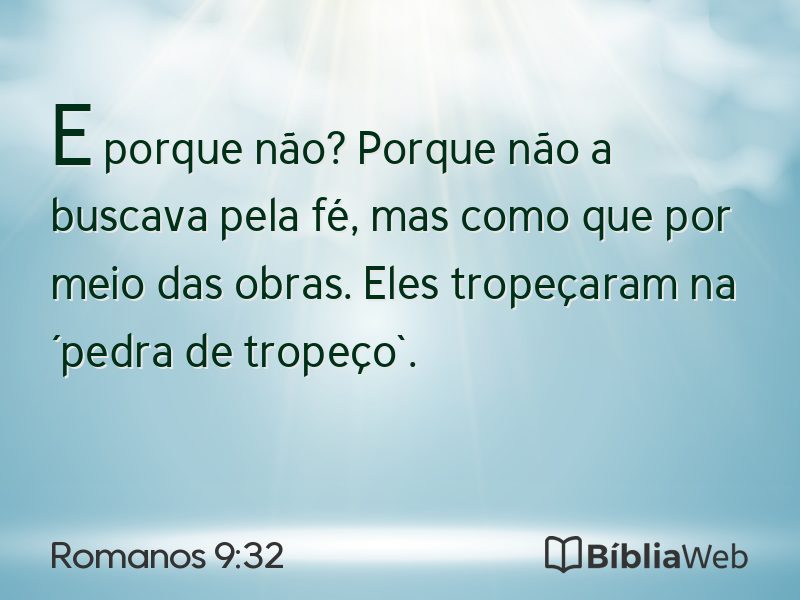 Romanos 9:32 em imagem para compartilhar