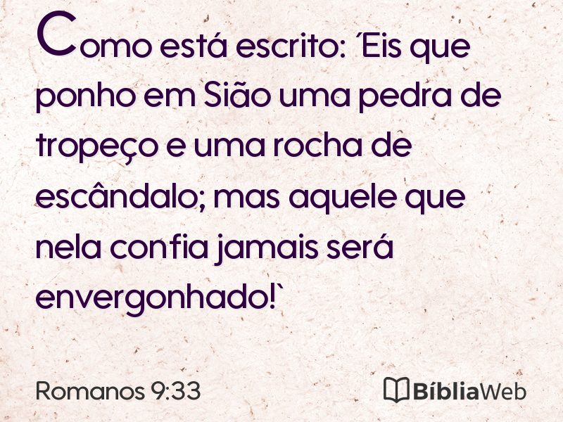 Romanos 9:33 em imagem para compartilhar