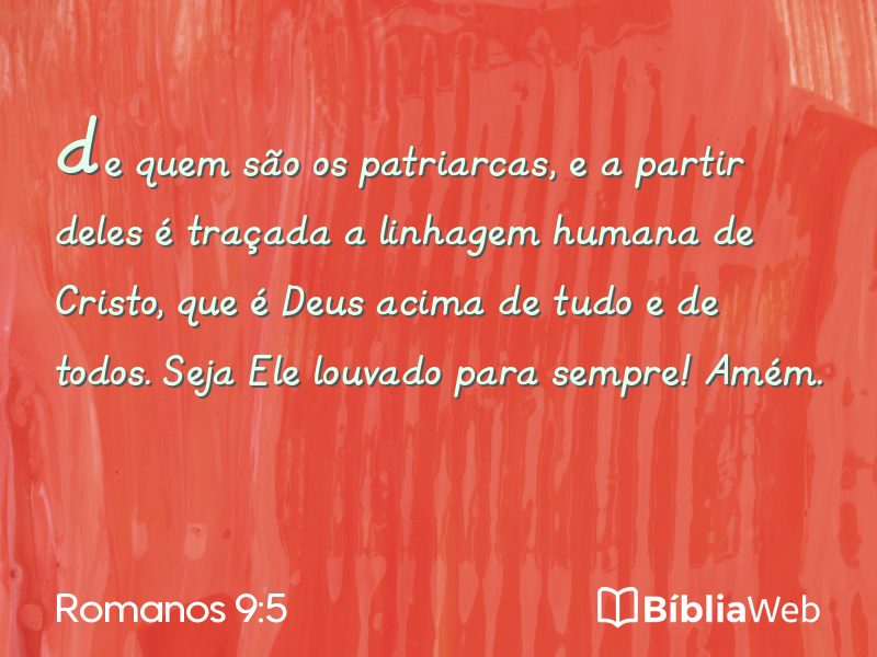 Romanos 9:5 em imagem para compartilhar
