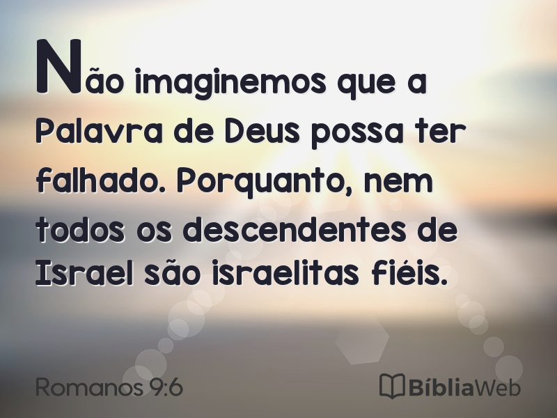 Romanos 9:6 em imagem para compartilhar