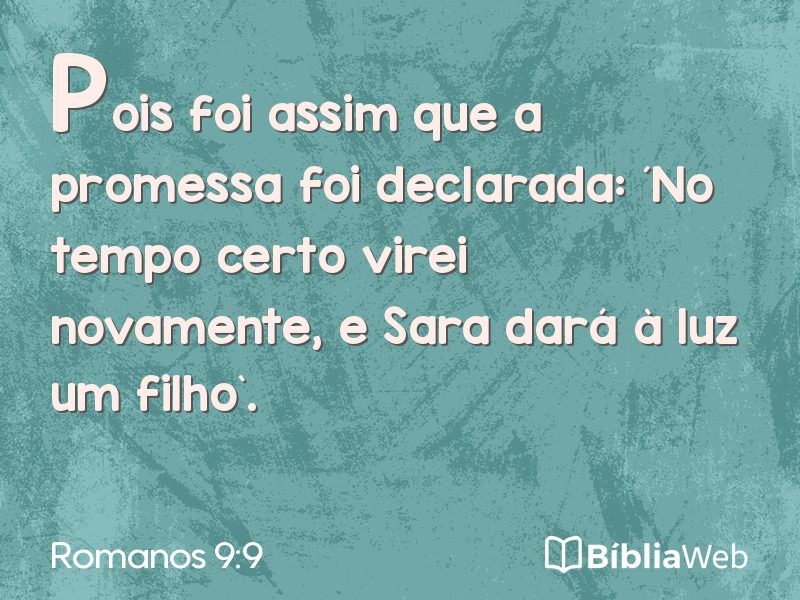 Romanos 9:9 em imagem para compartilhar
