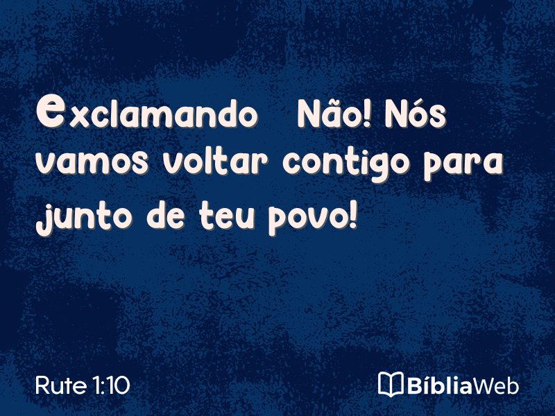 Rute 1:10 em imagem para compartilhar