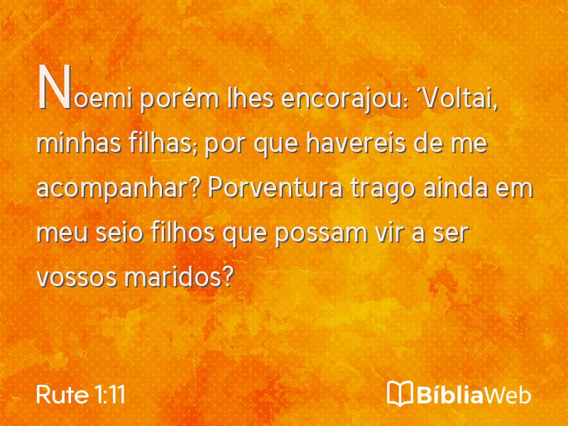 Rute 1:11 em imagem para compartilhar