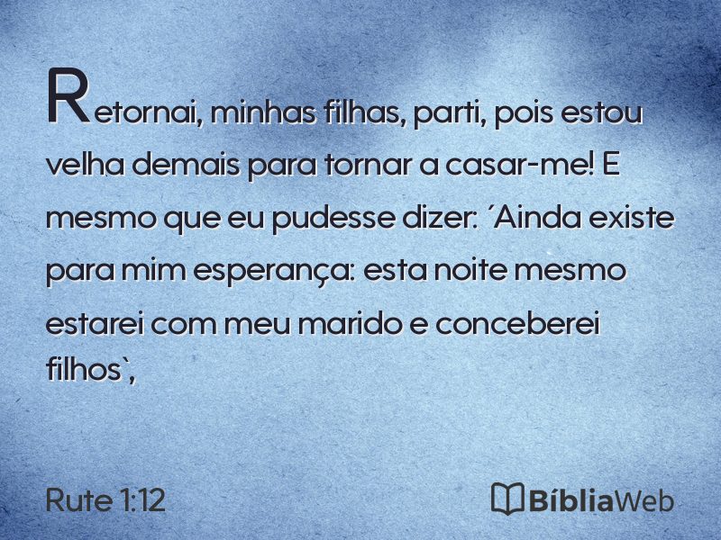 Rute 1:12 em imagem para compartilhar