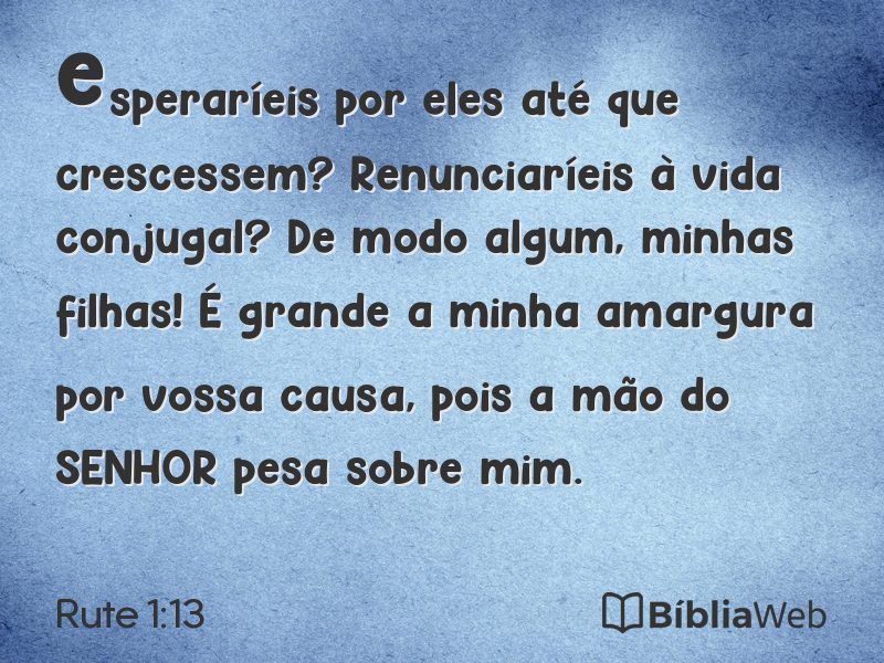 Rute 1:13 em imagem para compartilhar