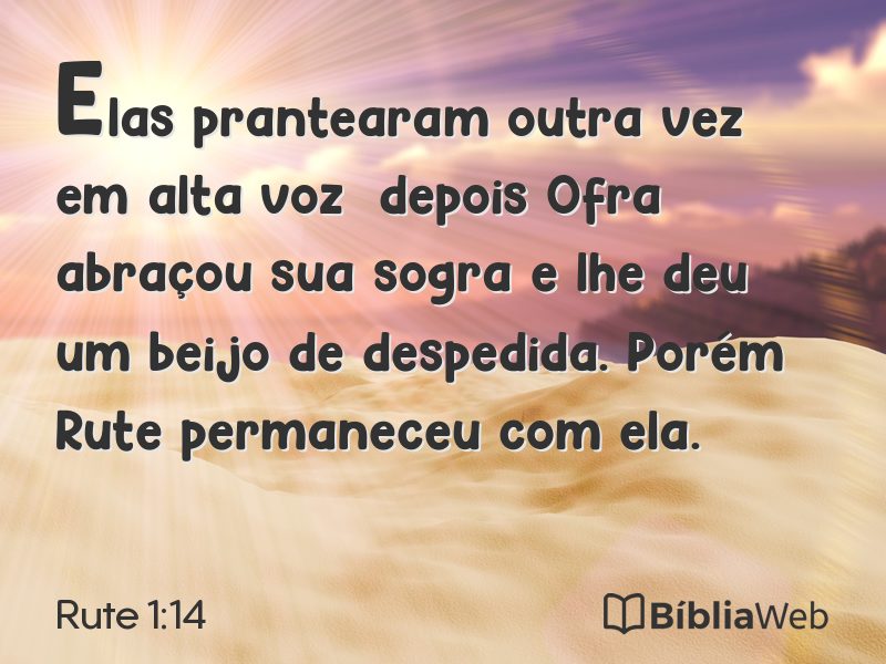 Rute 1:14 em imagem para compartilhar