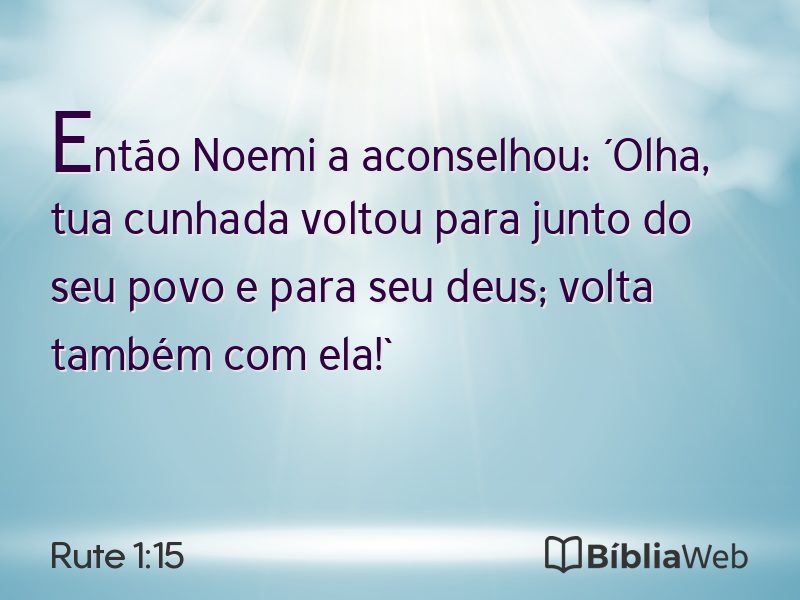 Rute 1:15 em imagem para compartilhar