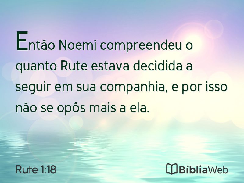 Rute 1:18 em imagem para compartilhar