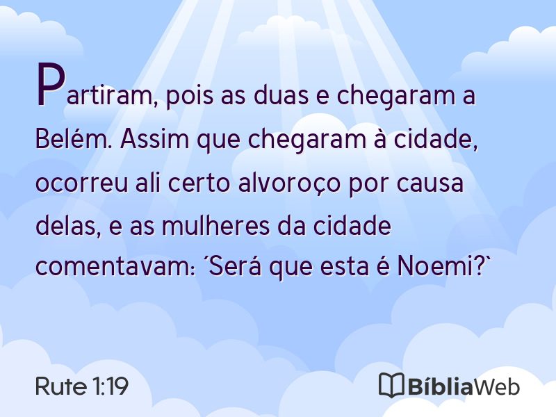 Rute 1:19 em imagem para compartilhar