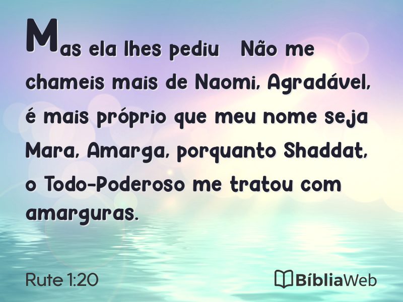 Rute 1:20 em imagem para compartilhar