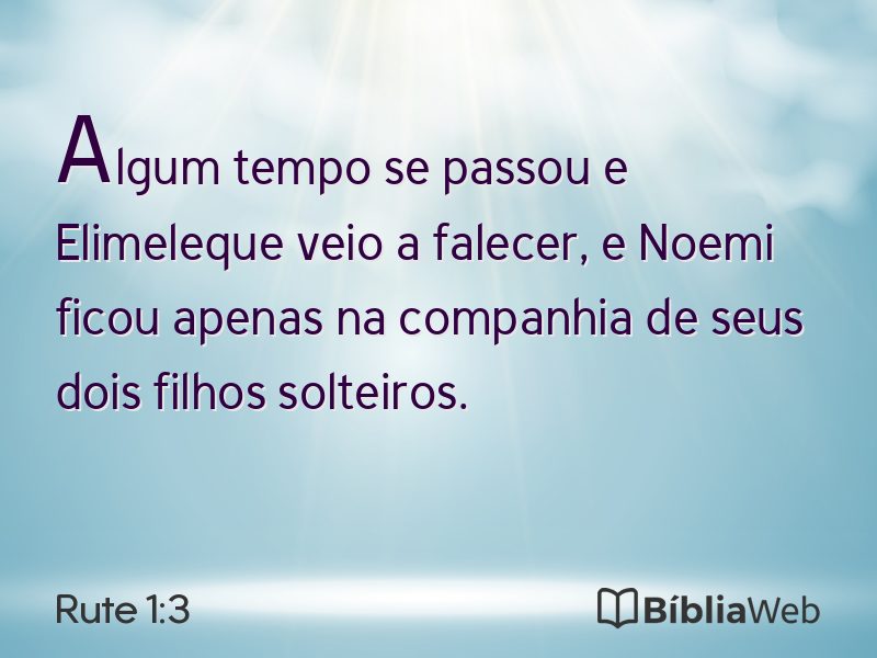 Rute 1:3 em imagem para compartilhar