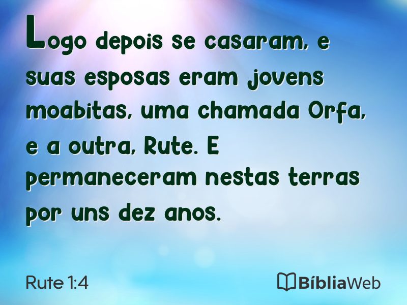 Rute 1:4 em imagem para compartilhar