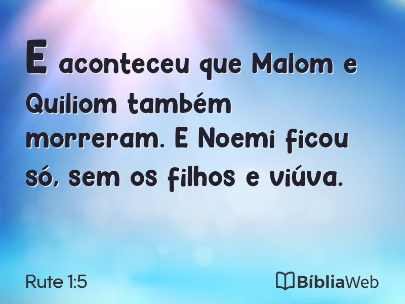 Rute 1:5 em imagem para compartilhar