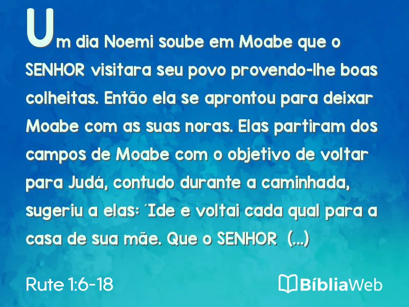 Rute 1:6-18 em imagem para compartilhar