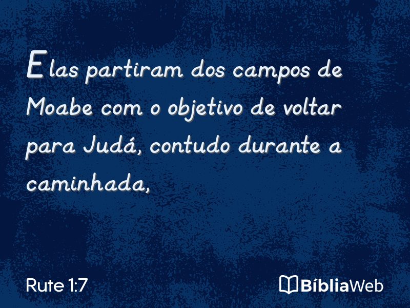 Rute 1:7 em imagem para compartilhar