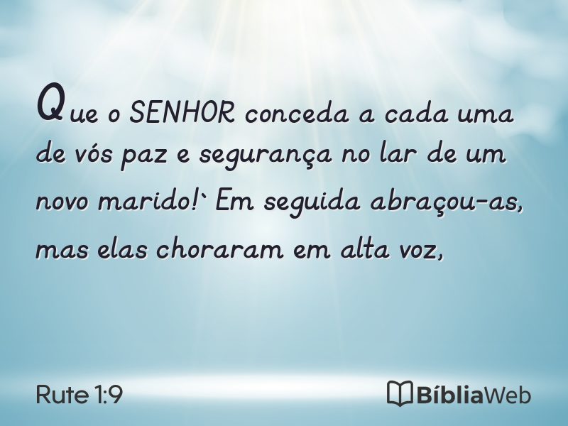 Rute 1:9 em imagem para compartilhar