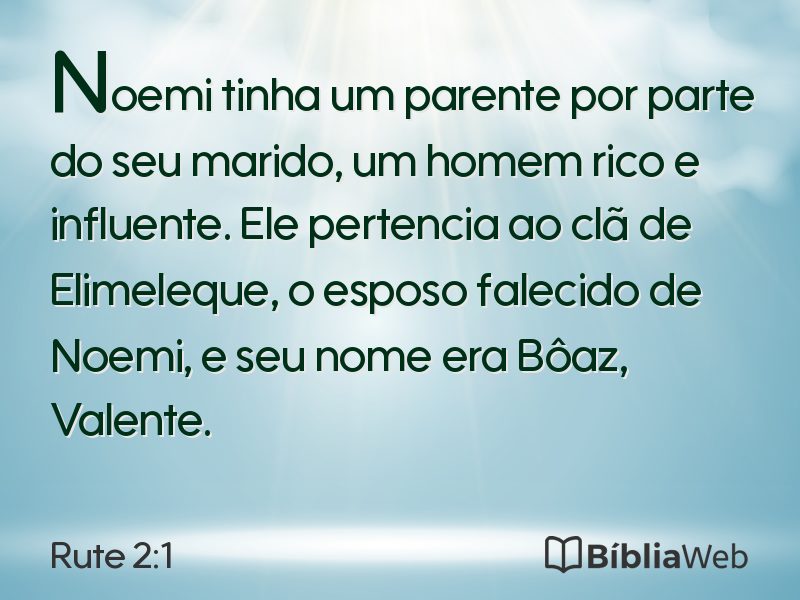 Rute 2:1 em imagem para compartilhar