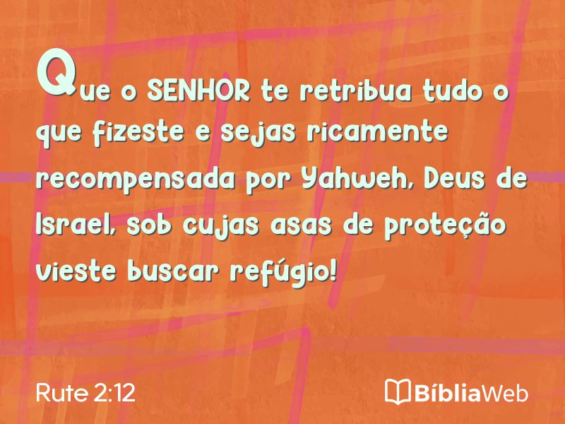 Rute 2:12 em imagem para compartilhar