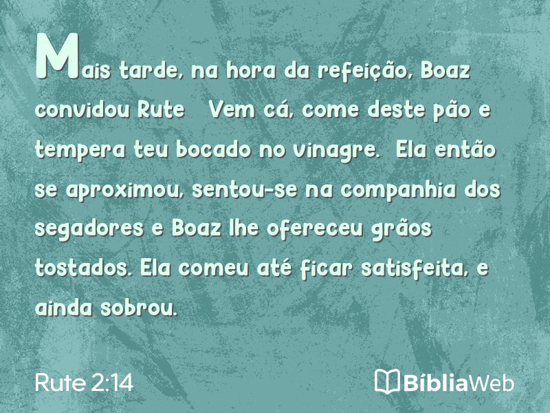 Rute 2:14 em imagem para compartilhar