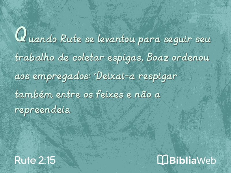 Rute 2:15 em imagem para compartilhar