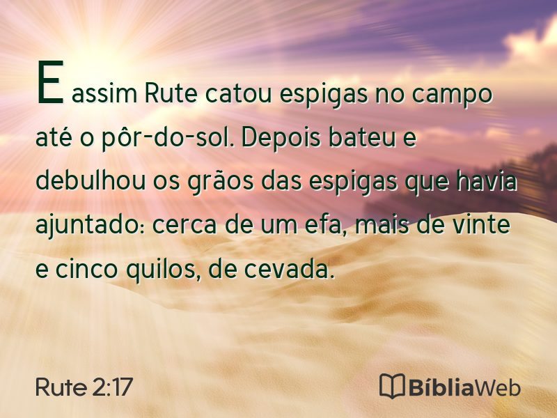 Rute 2:17 em imagem para compartilhar