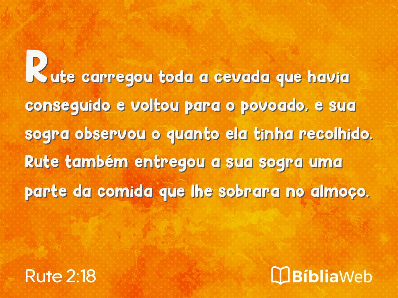 Rute 2:18 em imagem para compartilhar