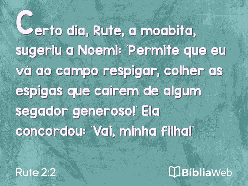 Rute 2:2 em imagem para compartilhar