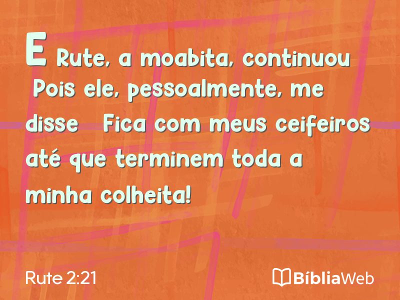 Rute 2:21 em imagem para compartilhar
