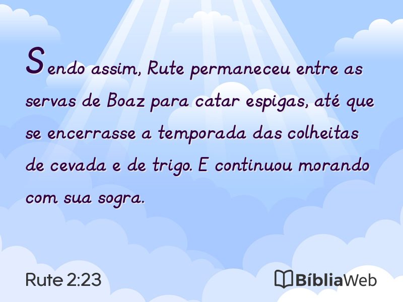 Rute 2:23 em imagem para compartilhar