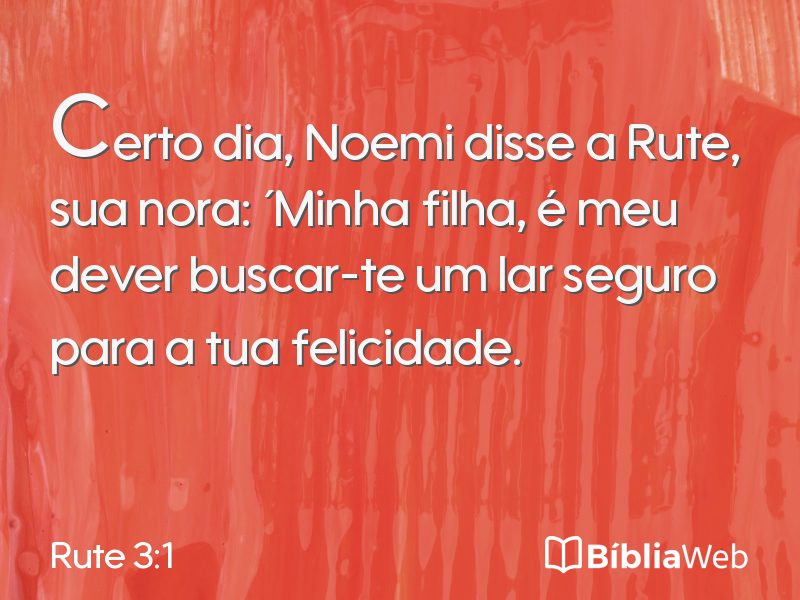 Rute 3:1 em imagem para compartilhar