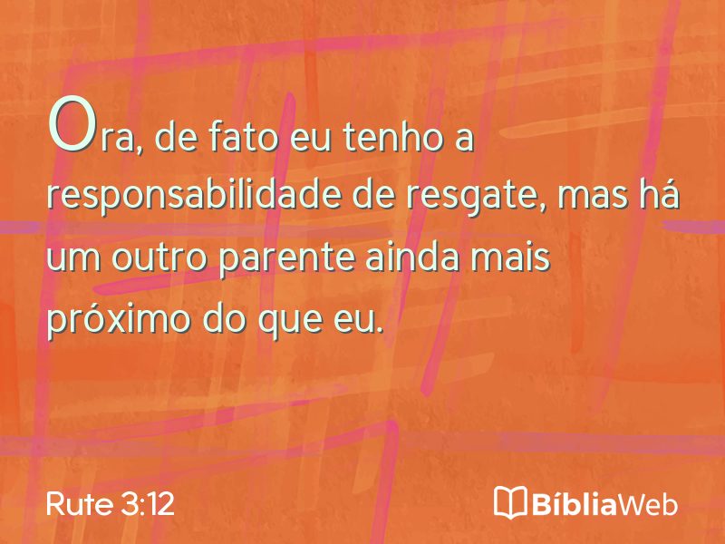 Rute 3:12 em imagem para compartilhar