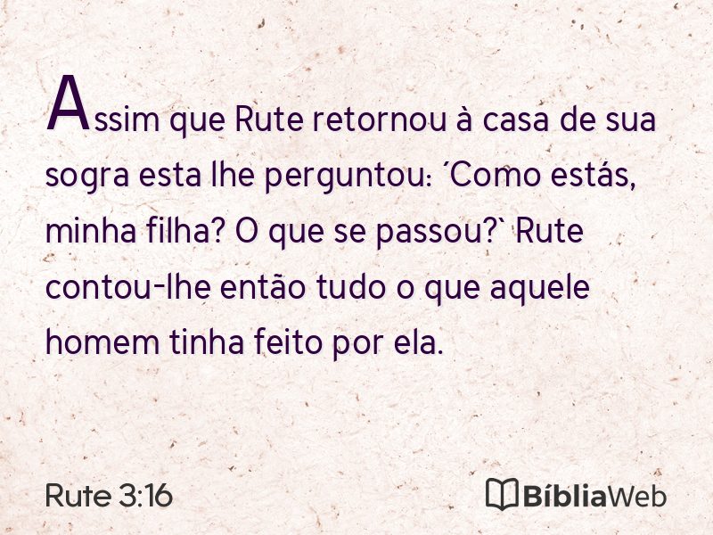 Rute 3:16 em imagem para compartilhar