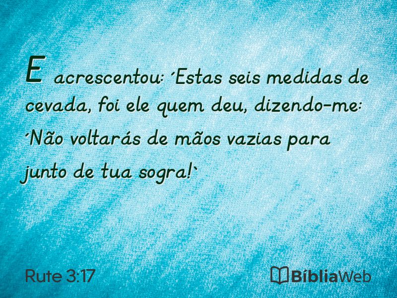 Rute 3:17 em imagem para compartilhar