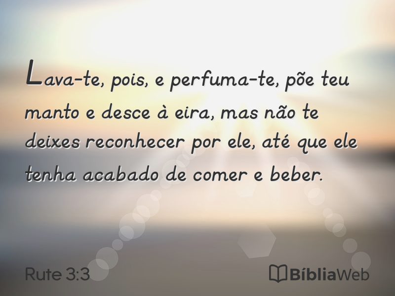 Rute 3:3 em imagem para compartilhar