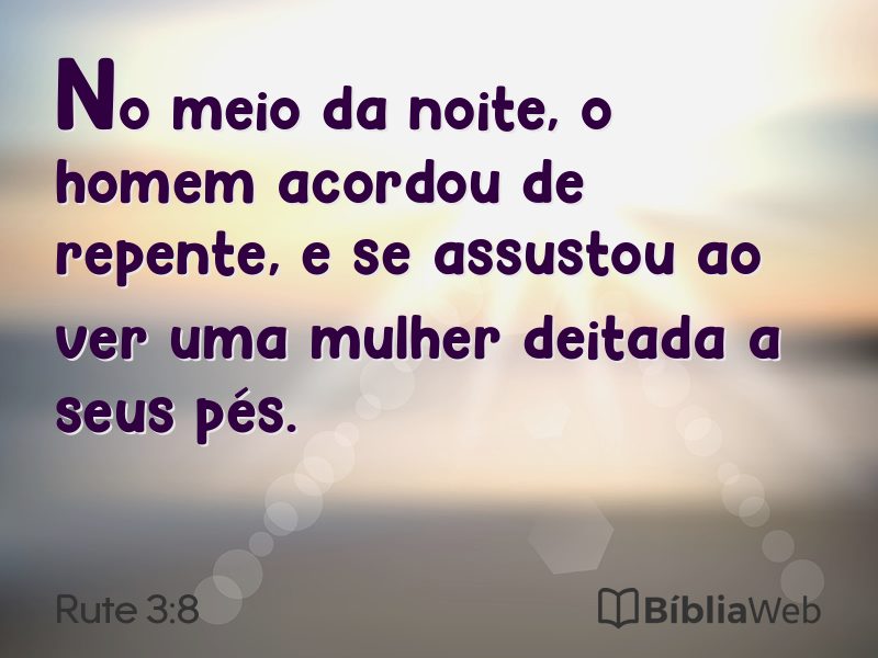 Rute 3:8 em imagem para compartilhar