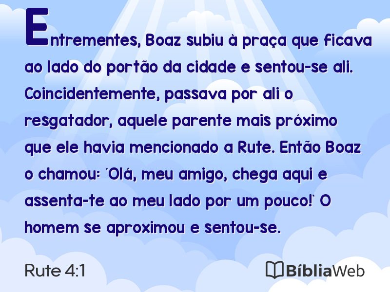 Rute 4:1 em imagem para compartilhar