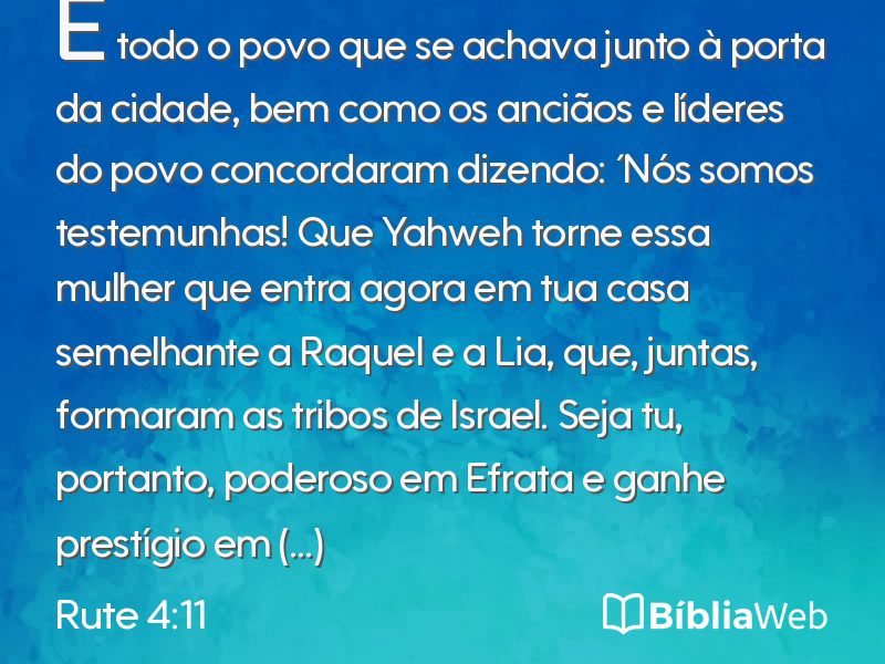 Rute 4:11 em imagem para compartilhar
