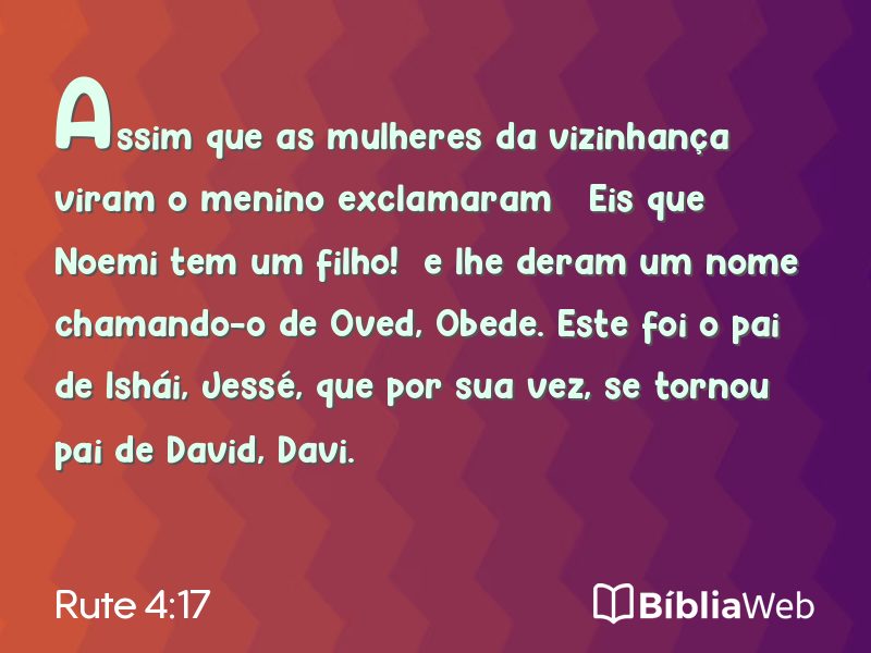 Rute 4:17 em imagem para compartilhar